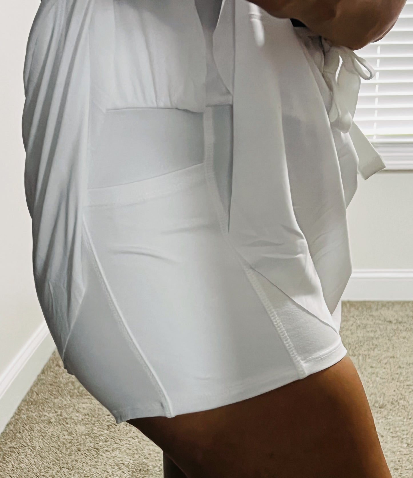 Ruffle Hem Tennis Skirt Hidden Inner Pockets