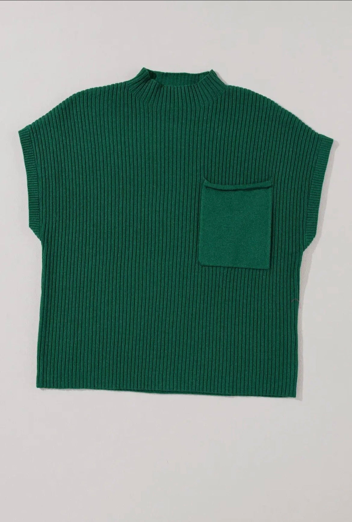 Green Pocket Knit Sweater