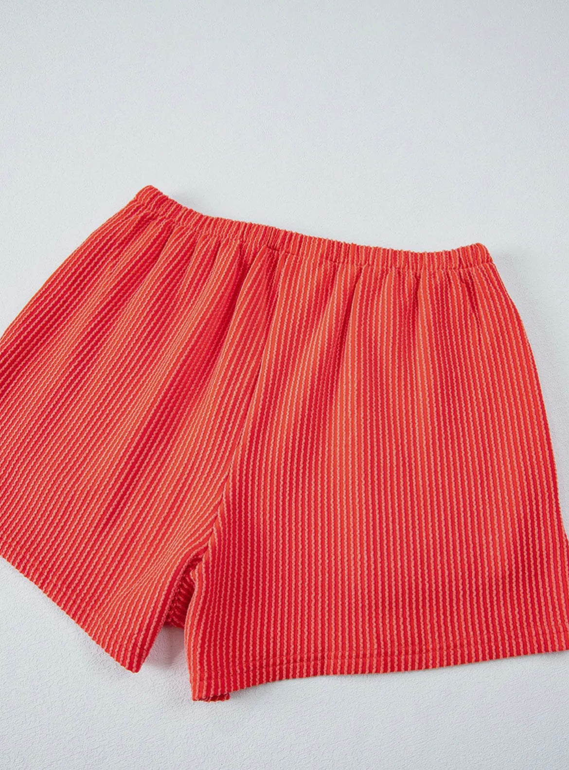 Orange Ribbed Loose Fit Set