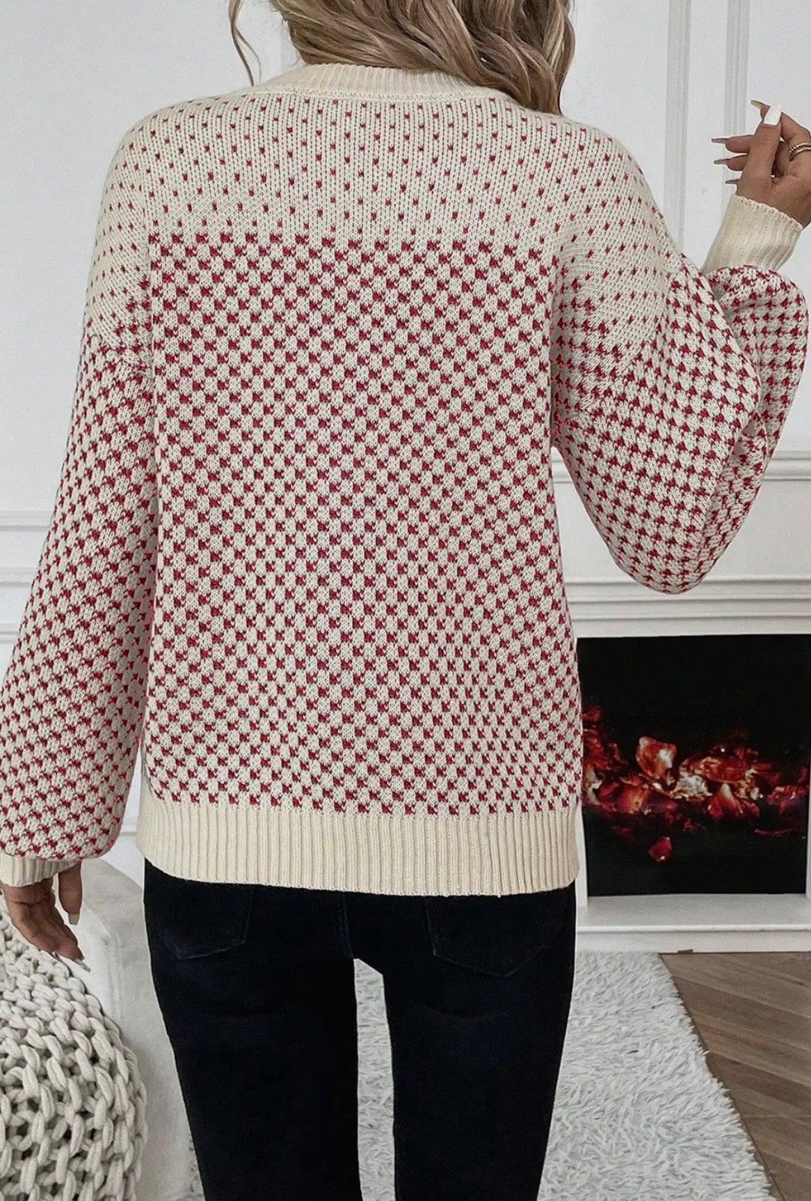 Red Pattern Sweater