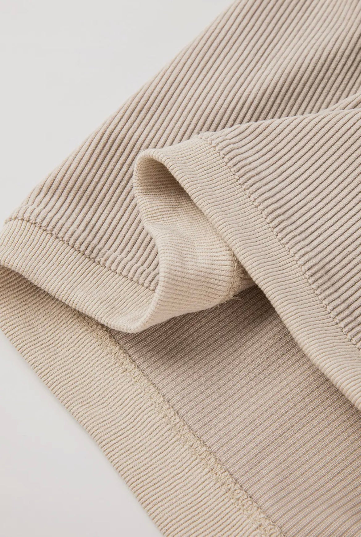 Apricot Long Sleeve Ribbed Corded Oversized Sweatshirt