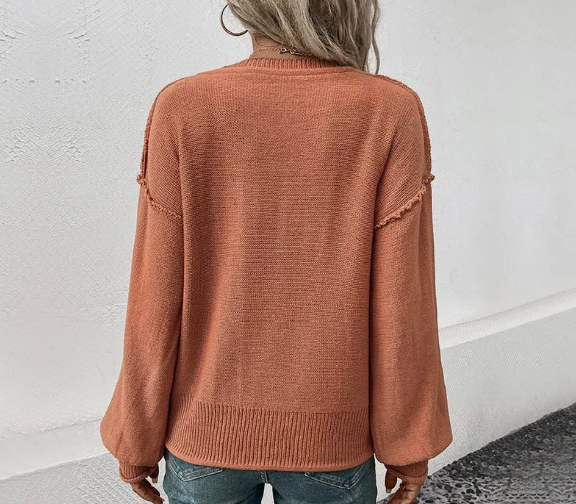 Mahogany Long Sleeve Sweater