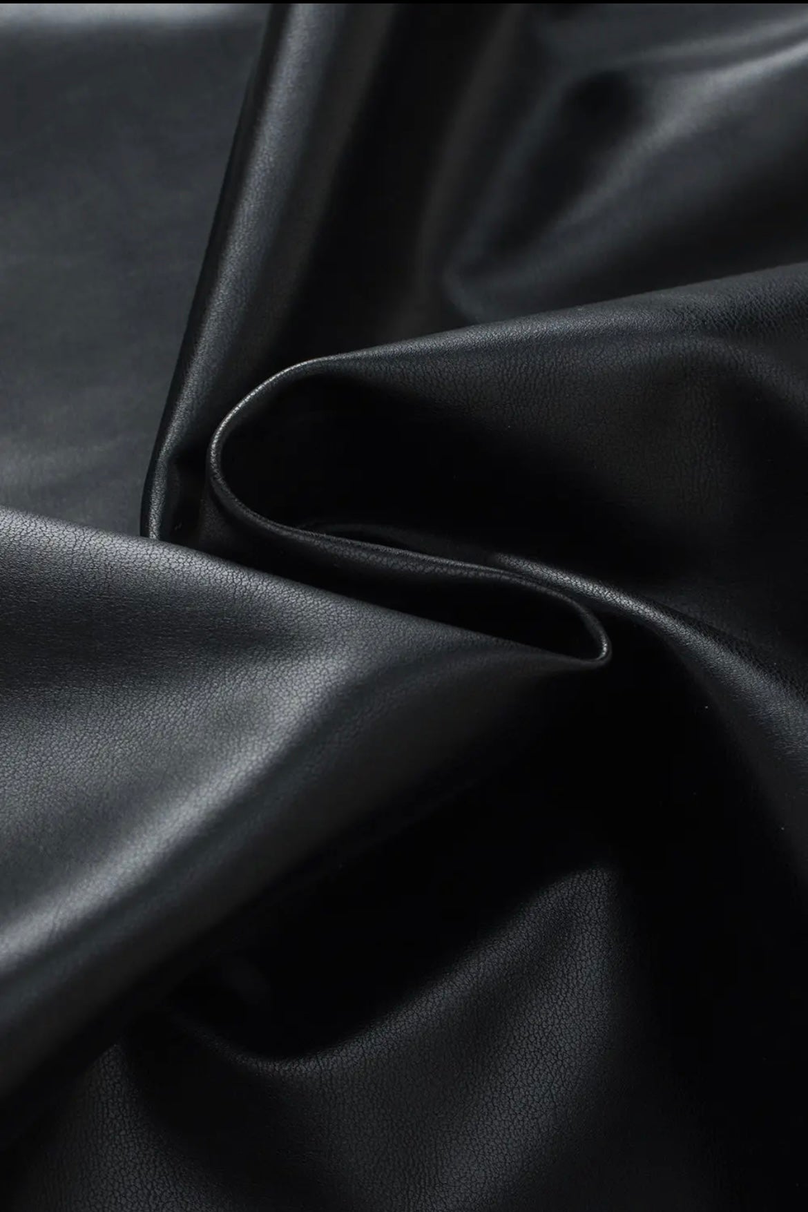 Black Faux Leather Top