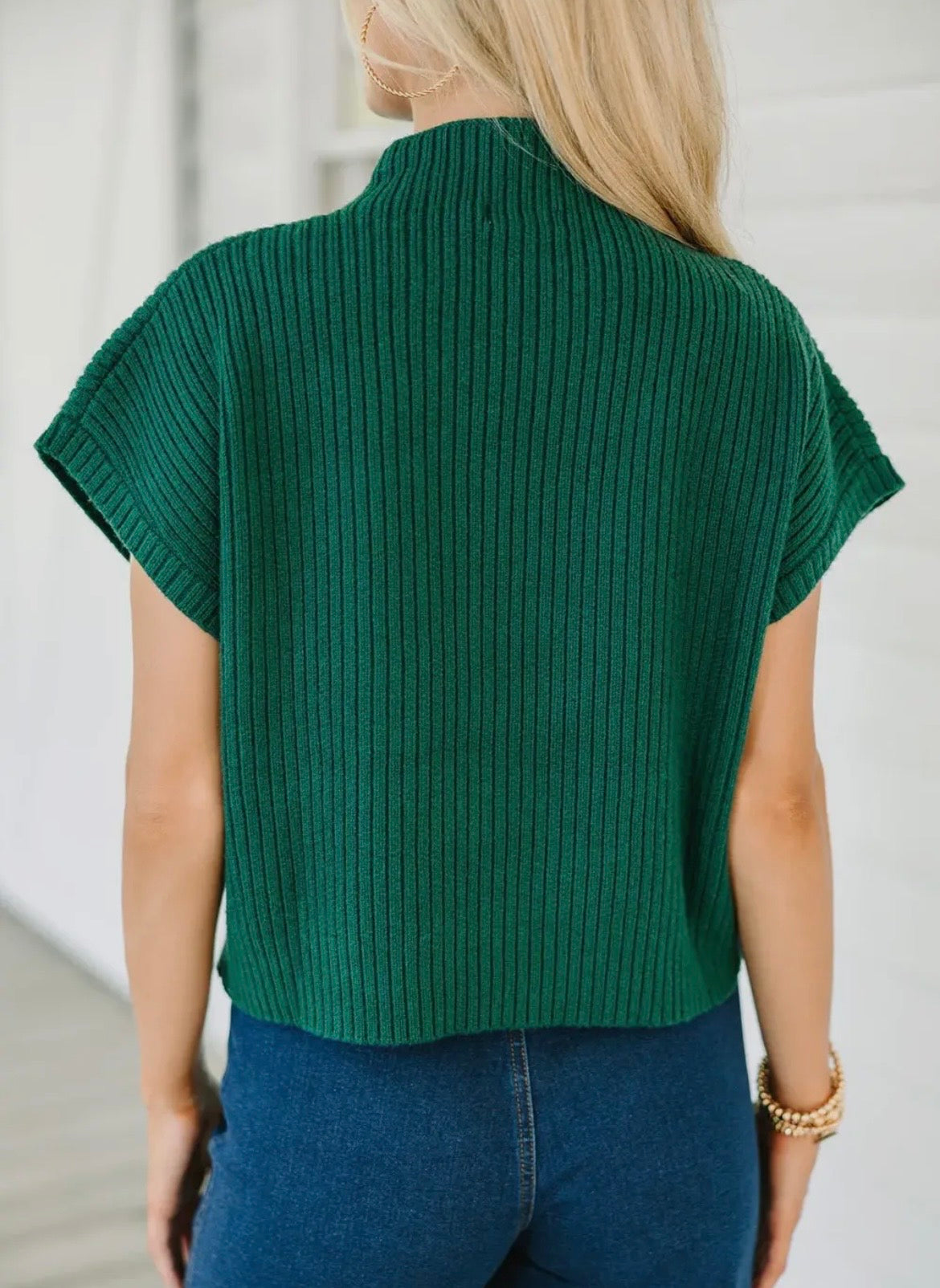 Green Pocket Knit Sweater