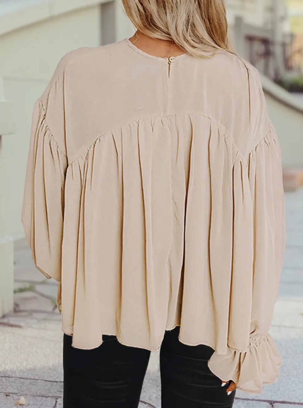 Ruffle Long Sleeve Blouse