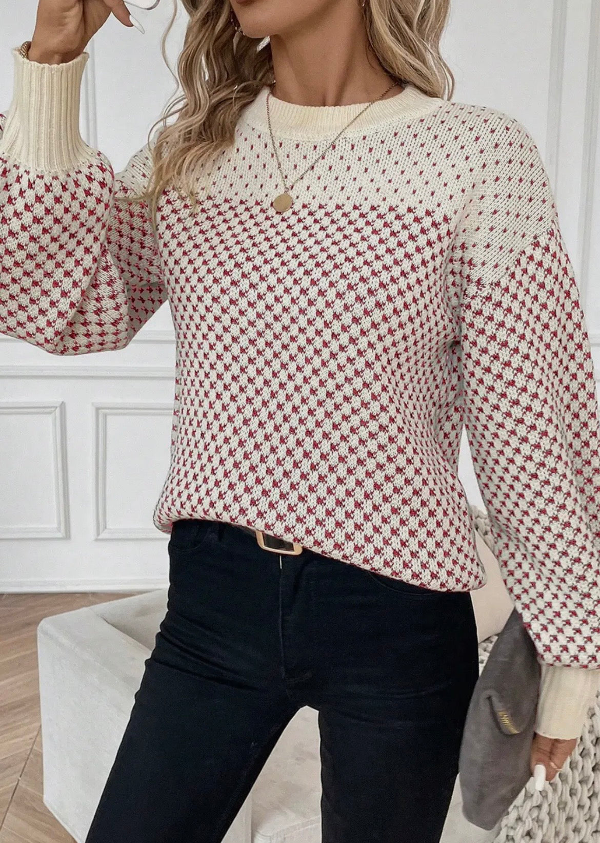 Red Pattern Sweater