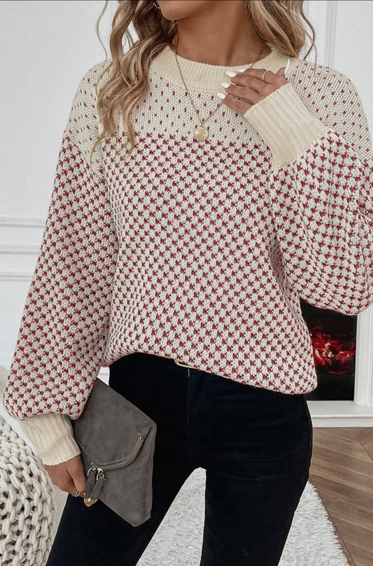 Red Pattern Sweater